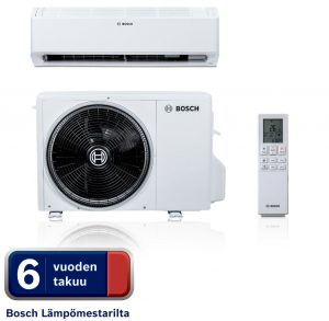 Bosch Climate Class 6101i AA 5 kW, Wifi sisäänrakennettuna. Valkoinen